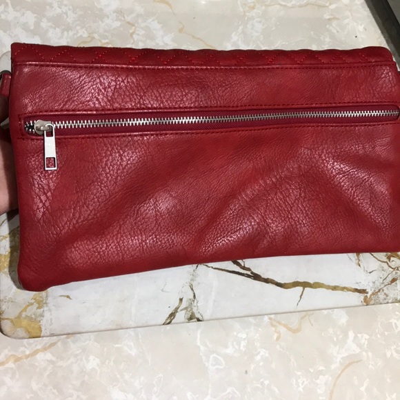 Red Zipper Clutch from Italy - Picture 3 of 6